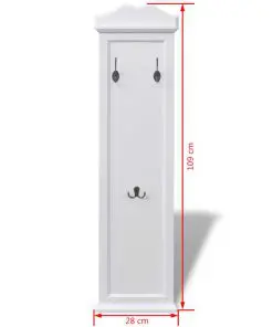 vidaXL Coat Racks 2 pcs White