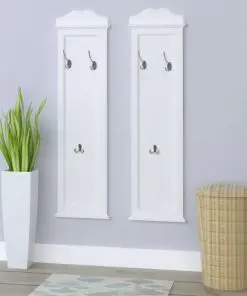 vidaXL Coat Racks 2 pcs White