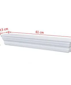 vidaXL Wall Shelves “Aaliyah” 2 pcs White