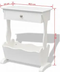 vidaXL Magazine Rack “Melrose” White