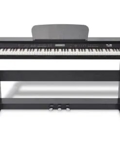 vidaXL 88-Key Digital Piano with Pedals Black Melamine Board