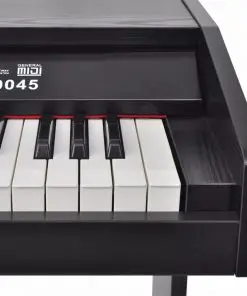 vidaXL 88-Key Digital Piano with Pedals Black Melamine Board