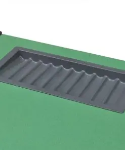 vidaXL 10-Player Poker Table with Dealer Area and Chip Tray Green