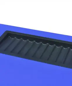 vidaXL 10-Player Poker Table with Dealer Area and Chip Tray Blue