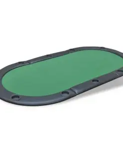 vidaXL 10-Player Foldable Poker Tabletop Green