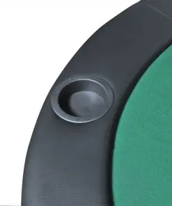 vidaXL 10-Player Foldable Poker Tabletop Green