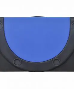 vidaXL 10-Player Foldable Poker Tabletop Blue