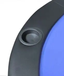 vidaXL 10-Player Foldable Poker Tabletop Blue
