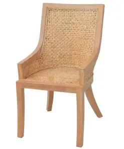vidaXL Dining Chairs 2 pcs Rattan and Solid Mango Wood