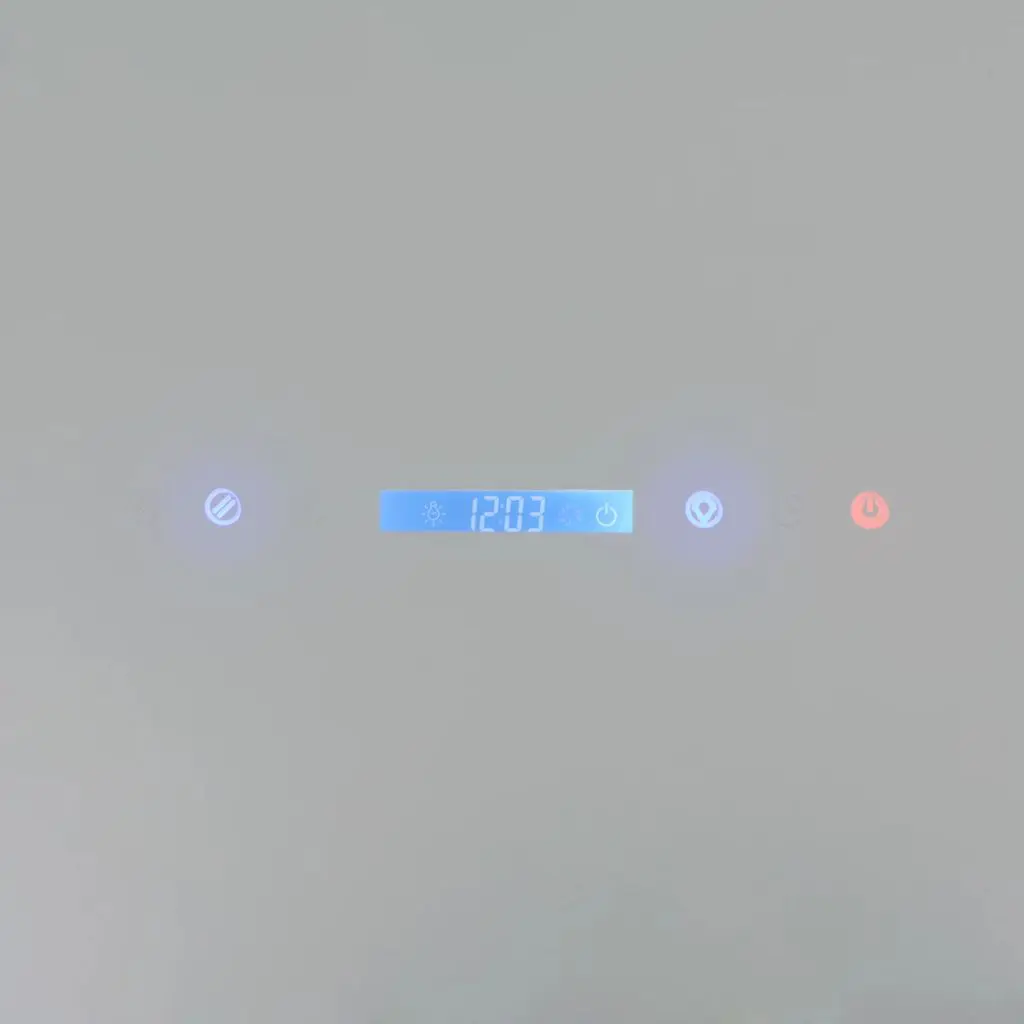 vidaXL Range Hood with Touch Display White 900 mm