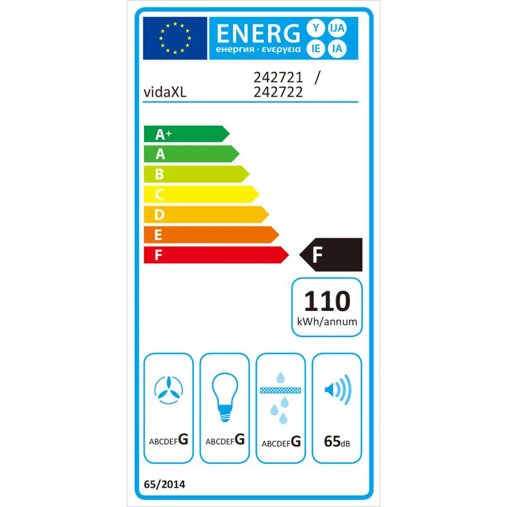 vidaXL Range Hood with Touch Display White 900 mm