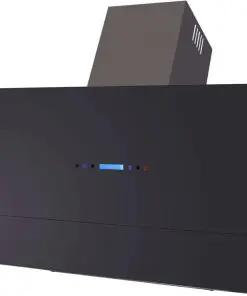 vidaXL Range Hood with Touch Display Black 900 mm