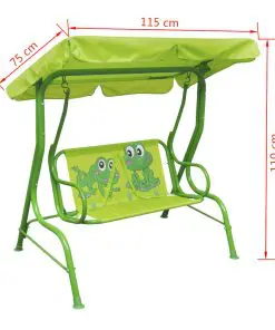 vidaXL Kids Swing Seat Green