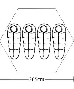 vidaXL 4-person Tent Yellow