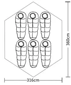 vidaXL 6-person Tent Green