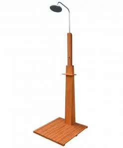 vidaXL Outdoor Shower Eucalyptus Wood and Steel