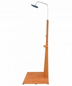 vidaXL Outdoor Shower Eucalyptus Wood and Steel