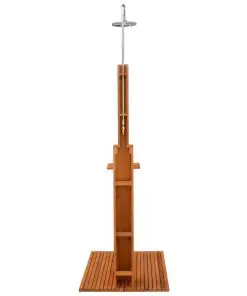 vidaXL Outdoor Shower Eucalyptus Wood and Steel