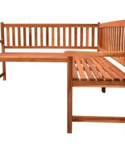 vidaXL Garden Corner Bench 150 cm Solid Acacia Wood