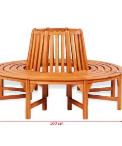vidaXL Tree Bench Ø 160 cm Wood