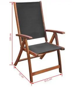 vidaXL 7 Piece Outdoor Dining Set Solid Acacia Wood
