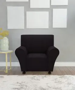 vidaXL Stretch Couch Slipcover Black Polyester Jersey