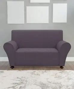 vidaXL Stretch Couch Slipcover Anthracite Polyester Jersey
