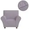vidaXL Stretch Couch Slipcover Grey Polyester Jersey vidaXL Stretch Couch Slipcover Grey Polyester Jersey
