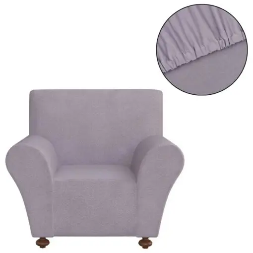 vidaXL Stretch Couch Slipcover Grey Polyester Jersey