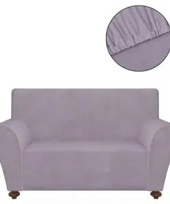 vidaXL Stretch Couch Slipcover Grey Polyester Jersey