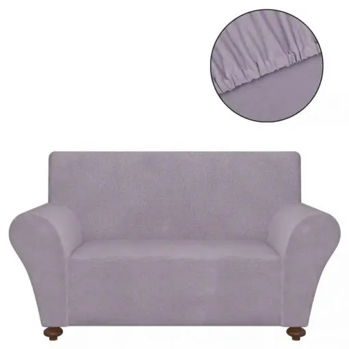 vidaXL Stretch Couch Slipcover Grey Polyester Jersey