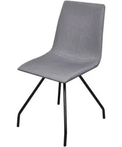 vidaXL Dining Chairs 6 pcs Light Grey Fabric