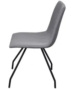 vidaXL Dining Chairs 6 pcs Light Grey Fabric
