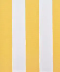 vidaXL Manual Retractable Awning Yellow & White 350 cm