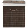 vidaXL Bamboo Laundry Bin Rectangular Dark Brown vidaXL Bamboo Laundry Bin Rectangular Dark Brown