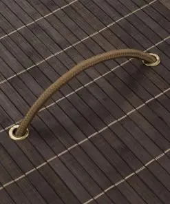 vidaXL Bamboo Laundry Bin Oval Dark Brown