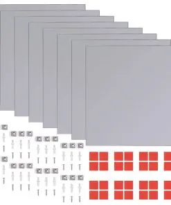 vidaXL Frameless Mirror Tiles Glass 8 pcs 20.5 cm