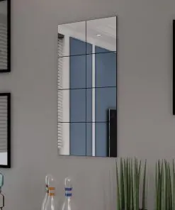 vidaXL Frameless Mirror Tiles Glass 8 pcs 20.5 cm