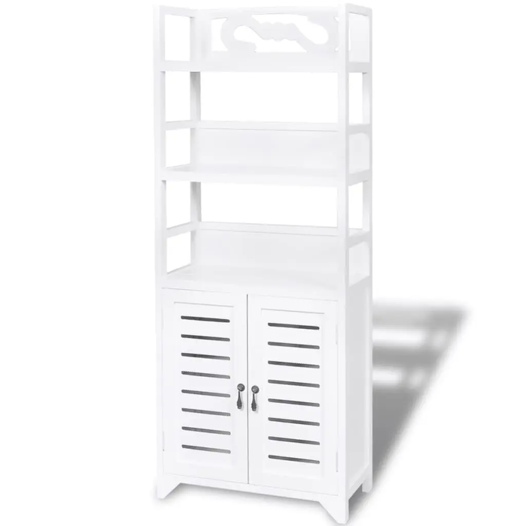 vidaXL Bathroom Cabinet Albuquerque Wood White 46x24x117.5 cm