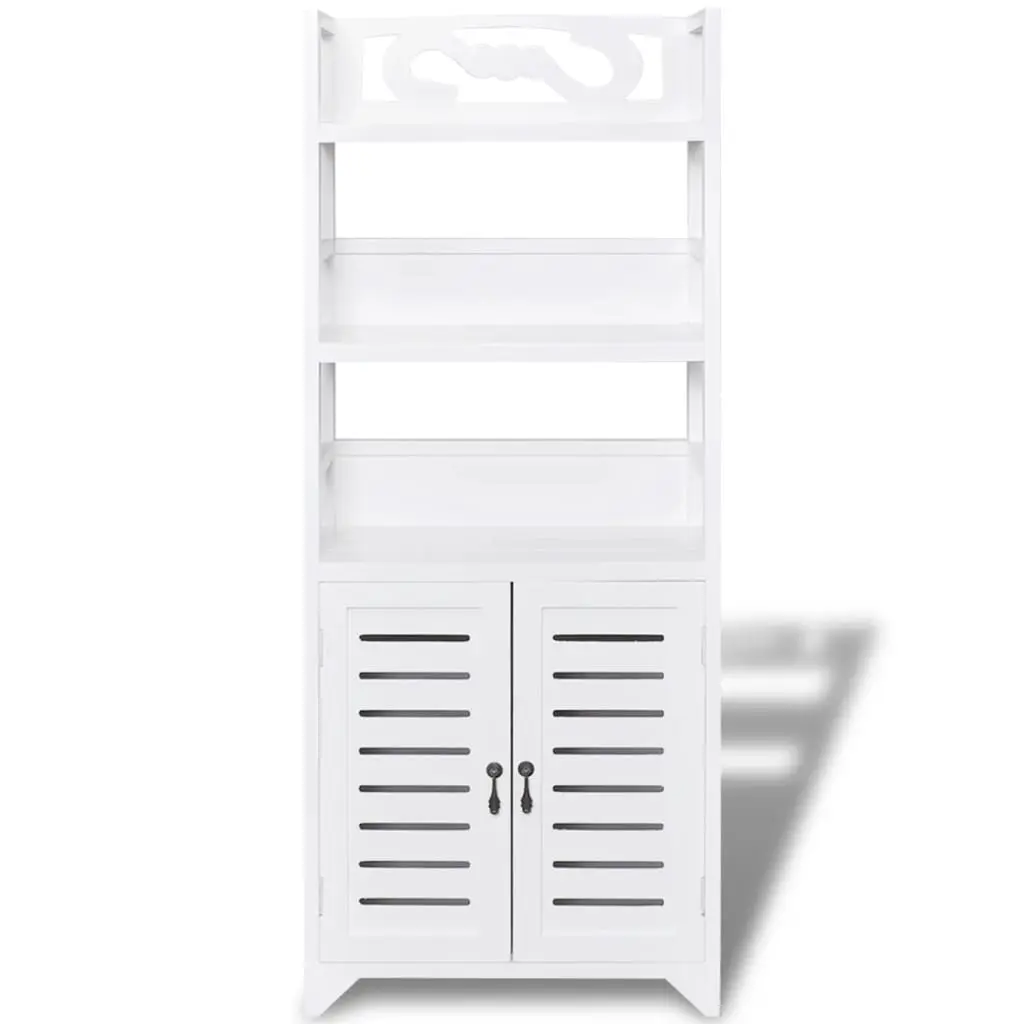 vidaXL Bathroom Cabinet Albuquerque Wood White 46x24x117.5 cm