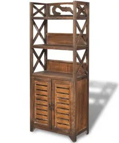 vidaXL Bathroom Cabinet Albuquerque Wood Brown 46x24x117.5 cm