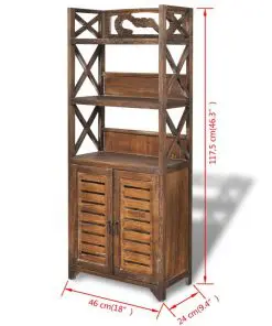 vidaXL Bathroom Cabinet Albuquerque Wood Brown 46x24x117.5 cm