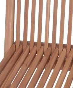 vidaXL Folding Garden Chairs 2 pcs Solid Teak Wood