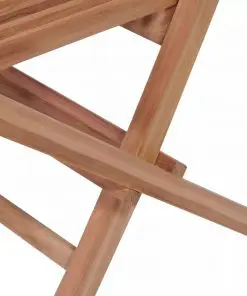 vidaXL Folding Garden Chairs 2 pcs Solid Teak Wood