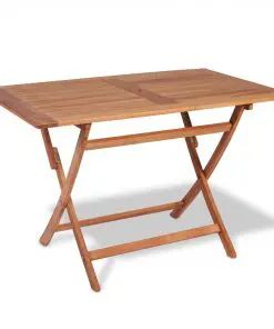 vidaXL 5 Piece Folding Outdoor Dining Set Solid Teak Wood