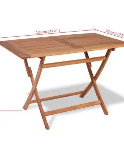 vidaXL 5 Piece Folding Outdoor Dining Set Solid Teak Wood