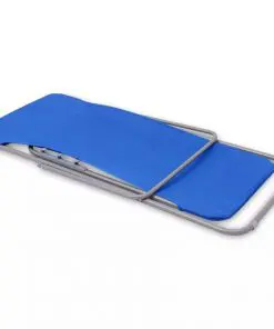 vidaXL Folding Beach Chairs 2 pcs Powder-coated Steel Blue