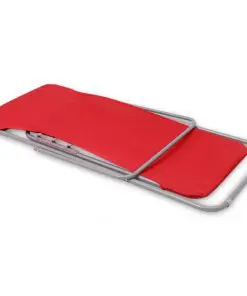 vidaXL Folding Beach Chairs 2 pcs Powder-coated Steel Red