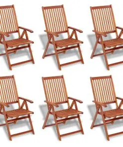 vidaXL 7 Piece Outdoor Dining Set Solid Acacia Wood