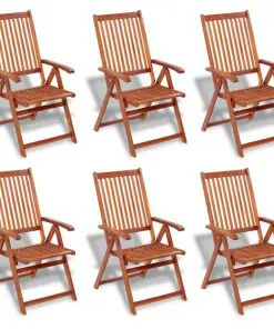vidaXL 7 Piece Outdoor Dining Set Solid Acacia Wood
